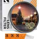 K&F CONCEPT 49mm Variable Star Filter Cross Screen Starburst Filter 4, 8 Points -18 Layer Coating Ultra Slim Optical Glas Camera Lens Filter with 3 Cleaning Cloth