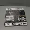 20-Pack Peel and Stick Vinyl Floor Tile Glossy 12x 12 inch, Strong Adhesive Stick on Floor Tiles for Bathroom, Renters, Kitchen, Polish Light Grey&White Marble (10 per Color)