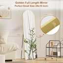 ZHUNFA Full Length Mirror,58"x16" 3" in Mirrors for Wall Full Length,Standing or Leaning,Full Body Mirrors with Aluminum Alloy Frame,Home Decor,Gold