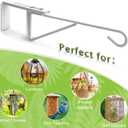 Adjustable Vinyl Fence Hooks Fit Fence Widths 0.8-3 Inch, Heavy Duty Vinyl Fence Plant Hangers for Hanging Plants Bird Feeders,Lights,Basket Over the Fence Hangers for Hanging Plant Outdoor- 2Pack