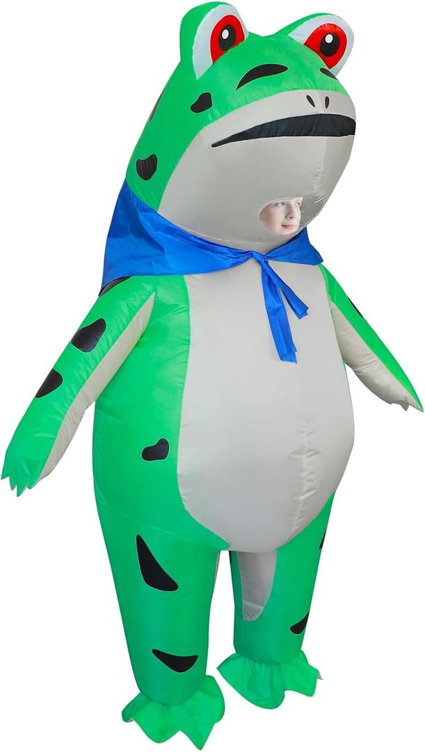 Stegosaurus Inflatable Frog Costume for Kids Halloween Cute Animal Costumes Funny Blow Up Suit for Boys Girls Cosplay Party