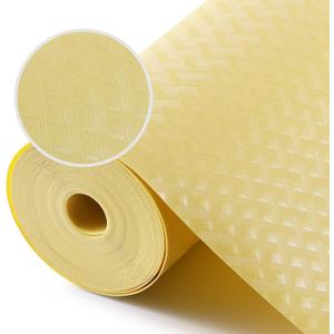 Shelf Liners for Kitchen Cabinets Refrigerator Liners Waterproof & Oil-Proof Kitchen Cupboard Liner Non Adhesive Drawer Mats Non Adhesive Cabinet Liners for Shelves -Yellow Beige 11.8 x 118 Inches (Diagonal Pattern Yellow)