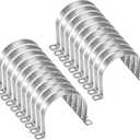 HARFINGTON 20pcs 4 Inch 102mm Conduit Clamps, M102 U Tube Pipe Clamp, Stainless Steel Rigid Pipe Strap, U Shaped Bracket with Two Hole for Pipe Tube Hose Wire Cord,Thick