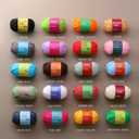 2 x 3 Pack (3 x 50g) Crochet Yarn with Crochet Hook - Worsted Medium Yarn for Crocheting - Easy-to-See Stitches Cotton-Nylon Blend Beginner Knitting Yarns for Adults and Kids (Milky White)