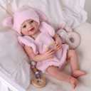 BABESIDE Drink and Wet Reborn Baby Dolls Sunny  17 Inch Realistic Newborn Baby Girl with Soft Vinyl Full Body, Can Drink Water & Pee, Real Life Reborn Doll for Kids 3+