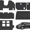Floor Mats & Trunk Liner & Backrest Mat for Honda Odyssey 2017 2016 2015 2014 2013 2012 2011—All-Weather, Stain-Resistant Car Floor Liners, Accessory Custom Fit for Honda Odyssey (Black)