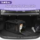Pet Carrier for Medium-Small Cats, Collapsible Cat Carrier and Soft-Sided Pet Carrier for Medium Big Cats and Puppy Up to 17lbs, 2-Way Entry with Privacy Cover, Travel Bag L18.12”X11.81”X11.81”