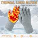 Winter Gloves for Women Touch Screen Thermal Soft Lining Elastic Knit Warm Gloves for Cold Weather