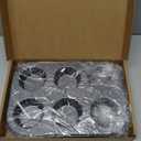 Walooza Muffin Cupcake Pan, Muffin Tins Nonstick 6, Muffin Top Cookie Cheese Cake Pan for Baking, Toast Oven Baking Supplies Small Cake Pans Muffin Cups Non Stick