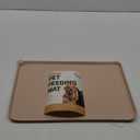 Waterproof Pet Feeding Mat with High Raised Edges, Heavier and Thicker Placemats for Cat Dog Water Bowl with BPA Free, Dogs Cats Food Mats for Messy Drinkers to Prevent Spill and Protect Floors (18.5" x 11.5", Beige)