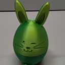 3D Printed Easter Eggs with Bunny Inside, 5.9in Bunny Egg Easter Basket Stuffers Gifts for Kid & Adults, 3D Printing Animals Toys for Home Executive Desk Decor (Green)