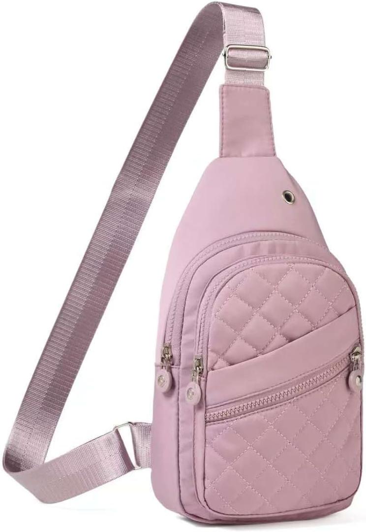 Crossbody Small Sling Backpack Sling Bag for Women, Chest Bag Daypack Crossbody for Travel Sport Running Hiking Purple
