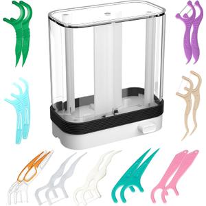 Empty Floss Pick Holder, Floss Pick Dispenser for Cleaning Teeth, Travel Floss Picks Case Flosser Dispenser, Flosser Holder
