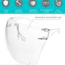 zeroUV - Protective Face Shield Full Cover Visor Glasses/Sunglasses (Anti-Fog/Blue Light Filter) (Clear/Clear) Single