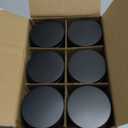 Goiio 6 Pack Amber Glass Jars, 8 Oz Thick Amber Round Glass Jars, with Black Metal Lids, for Spice, Liquid, Sample, Leakproof and Dishwasher Safe