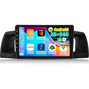 2+64G for Toyota Corolla Radio 2007 2008 2009 2010 2011 2012, 9 inch Android Touch Screen Corolla Car Stereo, Carplay/Android Auto/Bluetooth/EQ Audio/SWC