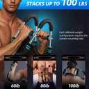 Twister Arm Trainer, Adjustable Power U Shaped Arm Trainer Bar for Men, 60-100lb Chest Exerciser for Women, Snaker Portable Spring Resistance for Home Workout Machine Equipment