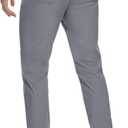 SPECIALMAGIC Mens Golf Stretch Pants Slim Fit Tapered Waterproof Casual Hiking Lightweight Dress with Zipper Pockets (36W x 32L, Asphalt Grey)