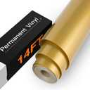 HTVRONT Bronze Gold Adhesive Vinyl - 12" x 14 FT Glossy Bronze Gold Adhesive Vinyl Roll Compatible with Cricut Cutting Machine, Silhouette, Cameo Cutters, Scrapbooking, Craft, Die Cutters