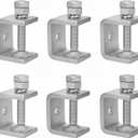 Stainless Steel Small C Clamp Set, 1 Inch Heavy Duty Metal C-clamp, Mini Tiger Clamp G-Clamp U Clamps with Stable Wide Jaw Opening/I-Beam Design for Woodworking Mounting Welding, 6pcs