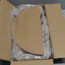 Chumajor Cat Desk Bed - 360 Rotating & Adjustable, Supports 50 lbs, Soft Faux Fur with Dual-Sided Reversible Mat, Modern Indoor Cat Nest Furniture for Office Desks and Game Tables, Island Table (Brown)