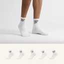 Gym Socks Men, Workout Socks Men, 5 Pairs Mens 9-12 Size, Cushioned Performance Athletic Thick Ankle/Quarter Length (White)