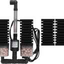AQUANEAT Aquarium Electric Sponge Filter for Fish Tank, with Pump, with 2 Extra Sponges, Large up to 55Gal
