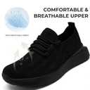 VXGGVX Womens Shoes Running Tennis Gym Shoes Daily Walking Workout Sneakers Ultra Lightweight for Work Travel Foot Wear Black 8