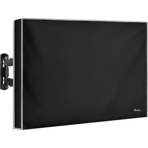 Garnetics Outdoor TV Cover 43 Inch  Waterproof, Weatherproof TV Enclosures with Smart Shield Screen Protectors, Ideal for Outdoor Use, Moving, and Storage - Black