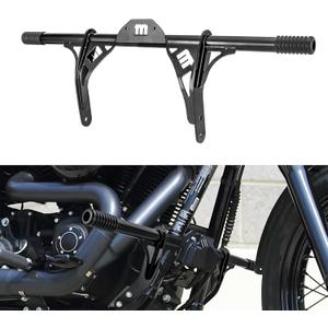 Mofun Front Engine Guard Flat-Out Bar Compatible with Harley Dyna 2006-2017, Crash Bar Fit Low Rider Super Glide Wide Glide Street Bob Fat Bob with Mid Control, Black