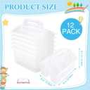 WILLBOND 12 Pcs Classroom Storage Caddies Stackable Utility Caddy, Clear