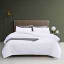 Houseri White Comforter Set Cal King 3 Piece Comforter California King Size Solid Color Bedding Sets Cali King All White California King Comforter