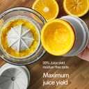 SUNHAIXIA Rechargeable Electric Juicer - Citrus Juicer with Type-c Rechargeable for Orange, Lemon and Grapefruit Juicing. (White-45Watts)