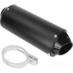 38mm Exhaust Silencer Muffler Pipe & Clamp Motorcycle for 50cc 70cc 90cc 110cc 125cc 150cc 160cc for Honda Yamaha Kawasaki Taotao Sport-B Pit Bike Dirt Bike 4 Wheeler ATV Quad Motocross Black