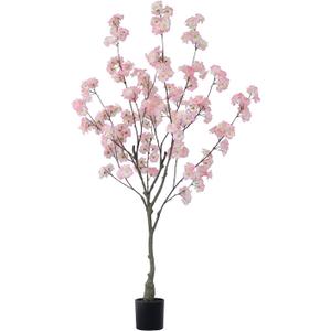 Tall Artificial Cherry Blossom Tree 7Ft(84'), Realistic Potted Silk Faux Cherry Blossom for Indoor Outdoor Home Office Living Room Bedroom Porch Floor Decor