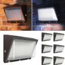 Sunco 120W LED Wall Pack Outdoor Dusk to Dawn Photocell Sensor Industrial Dimmable Waterproof Commercial Grade Security Warehouse Parking Lot, 5000K Daylight, 16200 Lumens, AC120-277V 6 Pack.