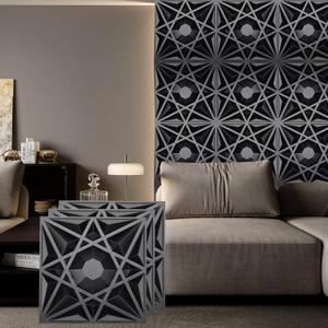 33 Pack 3D Wall Panels for Interior Wall Decor, Paneles Decorativos para Pared, Black Accent Wall Peel and Stick, 12''x12'' PVC Wall Panels for Gaming Room, Bedroom, Living Room, TV Background