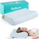 Bedsure Cervical Neck Pillow for Sleeping, Odorless Memory Foam with Cool-Touch Ice Pillowcases, Ergonomic Contour Pain Relief, Orthopedic Pillow for Neck Support for Side, Back, Stomach Sleepers ﻿