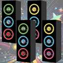 Hxezoc 4 Pcs 80s 90s Party Decorations Hip Hop Music Party Favor Large Paper Boombox Boxes Boom Box Table Centerpieces for Retro 1980s 1990s Theme Neon Birthday Disco Party Supplies