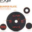 CAP 2-inch Olympic Bumper Plate Weight Set | 100-370 lbs | Multiple Colors | Storage Rack Optional