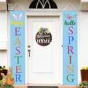 Interchangeable Welcome Sign for Front Door with 4 Seasonal Wreaths and 14 Changeable Icons, Farmhouse Front Door Signs, Door Decoration Porch Decor, Seasonal Wooden Home Sign home dcor (6wood)