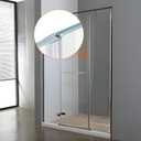 78" Shower Door Side Seal Strip for 1/4 inch Frameless Glass Shower Door Clear Polycarbonate(39" X2)