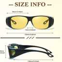 FIMILU 2PCS Night Driving Glasses Night Vision Glasses Fit Over Wrap Around Polarized Anti Glare Glasses for Men Women