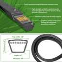 HASMX Replacement Belt Replaces for Part Numbers 6046 Fits for Swisher Mowers (1/2" x 47")