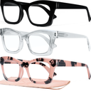 CCVOO Stylish Reading Glasses for Women, Eyeglasses, Blue Light Readers for Women, Computer Eye Glasses, Cheaters, +1.5