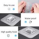 Lsnisni 20 Pack Shower Caddy Adhesive Replacement, Waterproof Shower Shelf Adhesive Strips, Strong Flat Hooks for Bathroom Storage Shelves and Kitchen Racks No Drilling, Clear