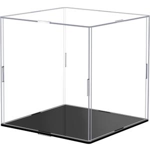Clear Self-Assembly Acrylic Display Case Transparent Dust Proof Protection Showcase for Figurine Collectibles Figures Basketball(8 x 8 x 8 Inch)