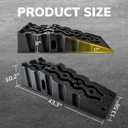 HOXWELL 8" Oil Change Ramp, Plastic Car Ramps with Anti-Slip Tread and Rubber Feet, Heavy Duty with 20000LBS GVW, Heavy Duty Car Ramps, Ramp for Chassis Repair and Cleaning, 2 Sets