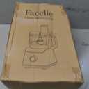 Facelle Electric Food Processor 10 Cup Large Bowl with 6.8oz Grinder, 600W Vegetable Chopper for Mincing, Dicing, Shredding, Puree & Kneading Dough, Great for Cheese Grater, Hummus, Meat and Salsa