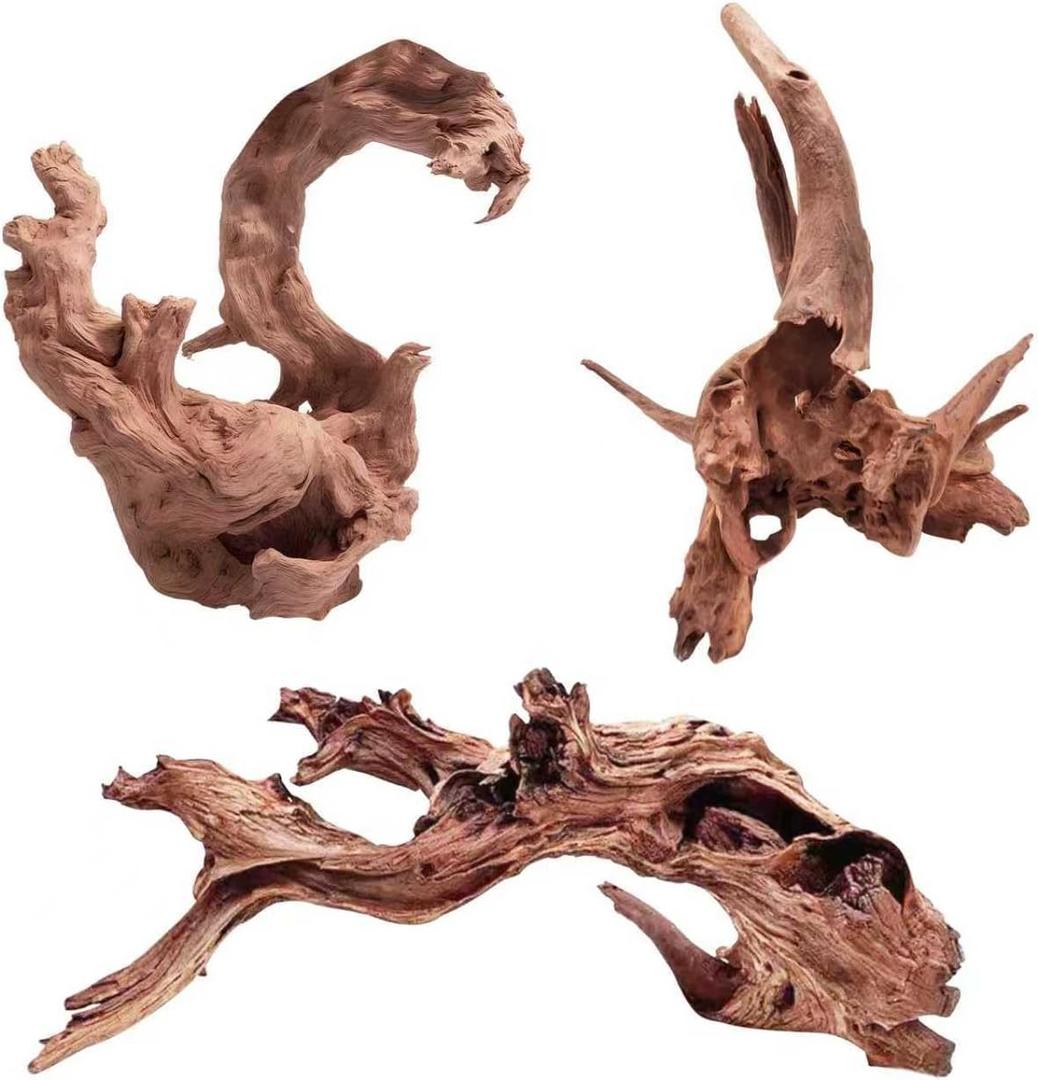 EFFIELER Natural Driftwood for Aquarium Decor  6-10 INCH Unique Size Real Wood Branches for Fish Tank, Reptile Habitat, Terrarium, Hermit Crab, Shrimp Tank,Safe for Aquatic Pets